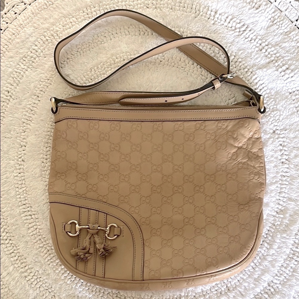 Gucci Tan Shoulder Bag with Horse-bit Detail. Great condition.